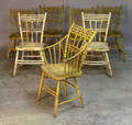Set of seven painted fancy chairs