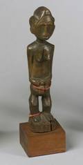African Carved Wood Female Figure
