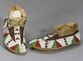Central Plains Beaded Hide Mans Moccasins