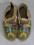 Great Lakes Beaded Cloth and Hide Moccasins