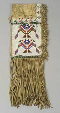 Central Plains Beaded Hide and Cloth Saddle Throw