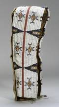 Plains Beaded Hide and Cloth Cradle
