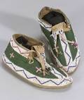 Central Plains Beaded Hide Mans Moccasins