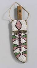 Central Plains Beaded Hide Knife Sheath