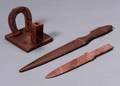Three Carved Red Pipestone Tourist Items