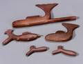 Five Plains Red Pipestone Carvings