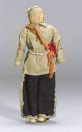 Northeast Beaded Cloth Cornhusk Doll