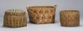 Three Northeast Painted Wood Splint Baskets