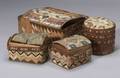 Four Woodlands Quilled Bark Boxes