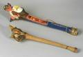 Two Northeast Carved and Painted Root Clubs