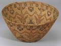 Very Rare California Polychrome Coiled Basketry Bowl