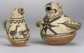 Two Painted Pottery Animal Figures