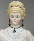 Parian Lady Doll with Molded Blouse
