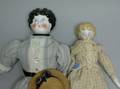 Two China Shoulder Head Dolls