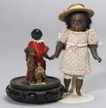 Four Black Primitive Cloth Dolls