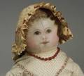 Large Early Oil Painted Cloth Doll