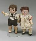Pair of AM 253 Nobbi Kid GooglyEyed Dolls