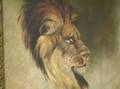 Lot of Two Framed Lion Works
