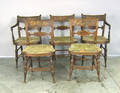 Set of five painted Sheraton fancy chairs
