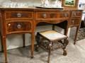 Georgianstyle Inlaid Mahogany Serpentine Sideboard