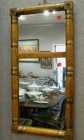 Birdseye Grained Split Baluster Mirror and a Federal Mahogany Tabernacle Mirror