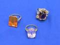 Three Gold and Gemstone Rings
