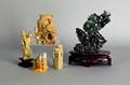 Four pieces of Chinese carved soapstone