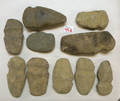 Group of ten stone axe heads