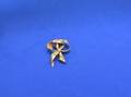 Gold and Diamond Bow Pin