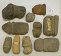 Ten stone axe headshammer heads
