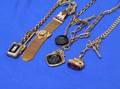 Group of Goldfilled Watch Chains and Fobs