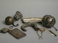 Sterling Silver Nosegay Holder and Six Other Sterling Silver NoveltyPersonal Items