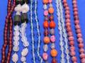 Six Strands of Hardstone and Glass Beads