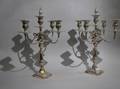 Pair of International Sterling Silver Lord Robert FourBranch Convertible Candelabra