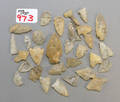 Group of rock crystalcrystalline quartz arrowheads