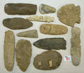 Twelve mid western flint blades
