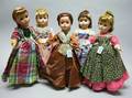 Five Madame Alexander Hard Plastic Little Women