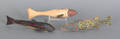 Three fish decoys earlymid 20th c