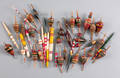 Fortytwo polychrome wooden bobbers earlymid 20th c