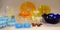 Twentyseven Pieces of Assorted Art Glass Tableware and Items