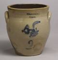H  G Nash Cobalt Floral Decorated TwoGallon Stoneware Crock