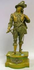 Patinated Cast Metal Figure of Don Juan