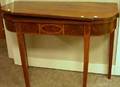 Federal Inlaid Mahogany and Mahogany Veneer Card Table