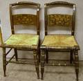 Pair of Hitchcocktype Stencil Decorated Side Chairs