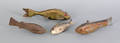 Four fish decoys earlymid 20th c