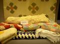 Five Pieced and Appliqued Cotton Quilts Three White Cotton Coverlets and a Crocheted Cotton Bedspread