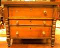 Miniature Walnut ThreeDrawer Bureau