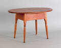 New England pine and butternut tavern table early 19th c