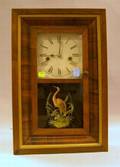 Waterbury Clock Co Rosewood Veneer and ReversePainted Shelf Clock