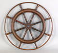 Large oak ships wheel 19th c
